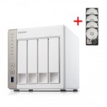 NAS QNAP Turbo-Station TS-451-4G     4x 3 TB NAS-Festplatten im Bundle